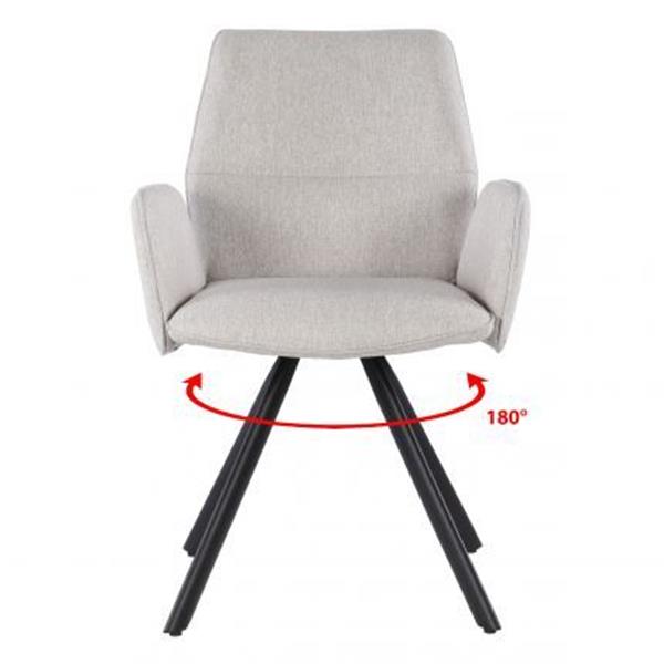 Grote foto eetkamerstoel diana beige draaibaar onderstel huis en inrichting stoelen