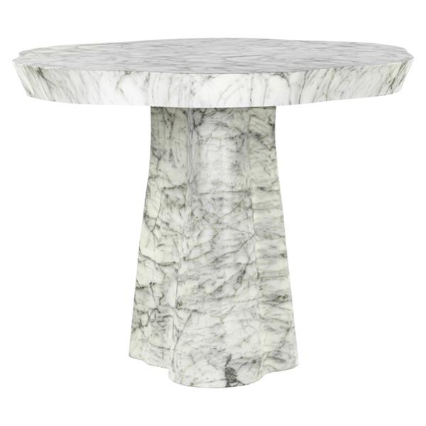 Grote foto eettafel rockyard faux wit marmer 100 cm indoor outdoor richmond interiors huis en inrichting eettafels