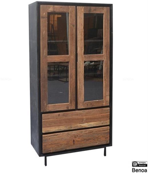 Grote foto vitrinekast anayah 180x40x90 cm huis en inrichting eettafels