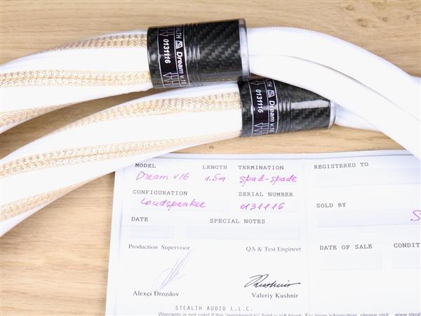 Grote foto stealth audio cables dream v16 t highend audio speaker cables 1 5 metre audio tv en foto onderdelen en accessoires