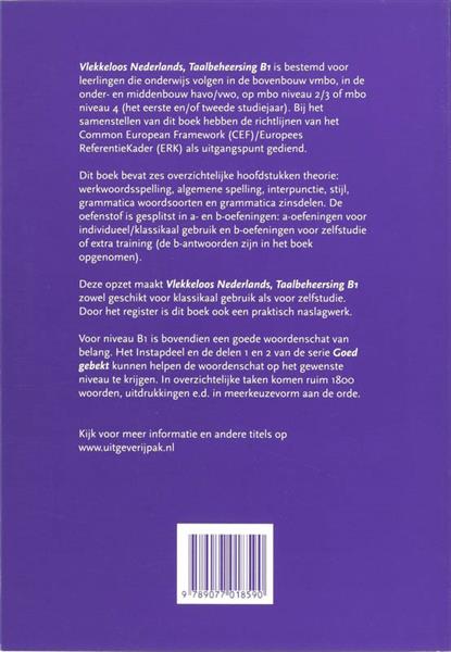 Grote foto vlekkeloos nederlands taalbeheersing cef b1 boeken overige boeken
