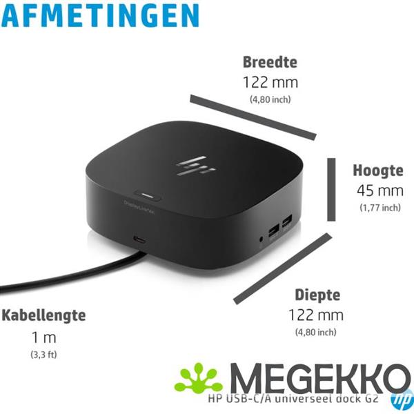 Grote foto hp usb c dock g5 120w power delivery computers en software overige computers en software