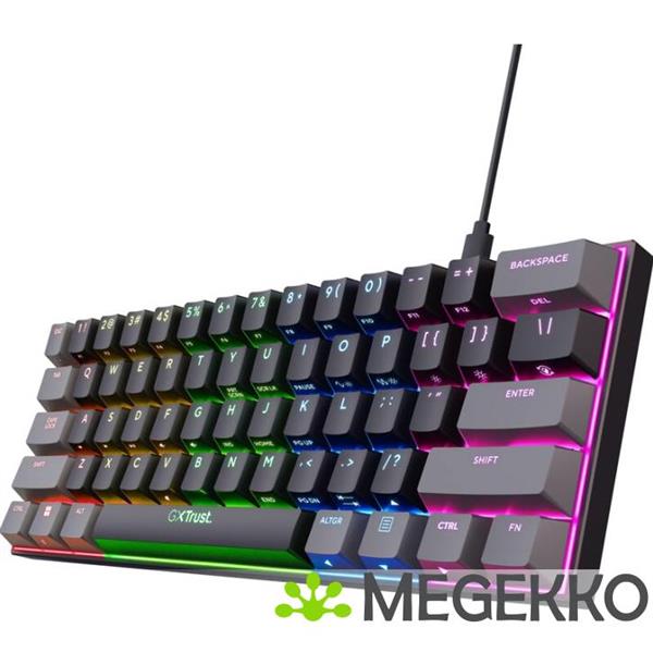 Grote foto trust gxt 867 acira mechanisch mini gaming toetsenbord 60 zwart computers en software toetsenborden