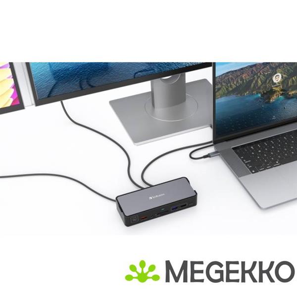 Grote foto verbatim cds 15 usb c pro triple dock 100w computers en software overige computers en software