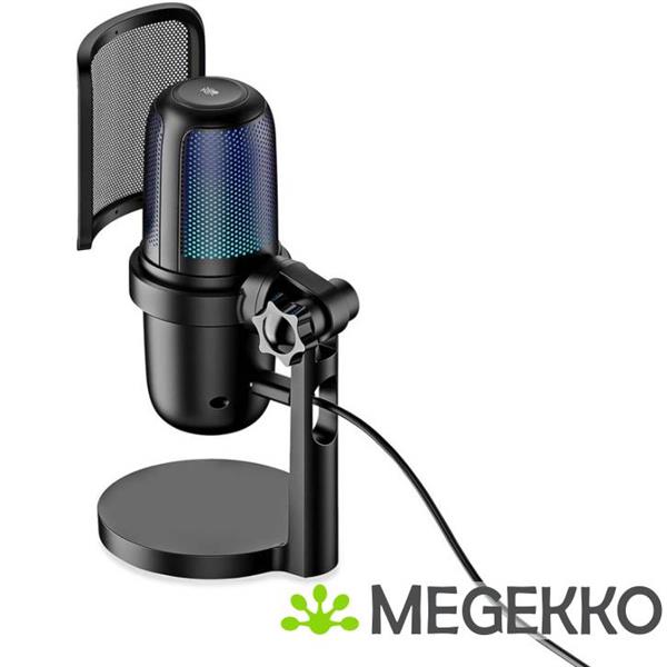 Grote foto gaming microfoon gebruikt voor desktop notebook usb type a aan uit knop pop filter computers en software overige computers en software