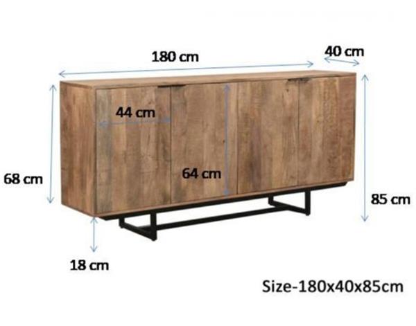 Grote foto dressoir valdez 4drs 180 cm showroommodel huis en inrichting eettafels