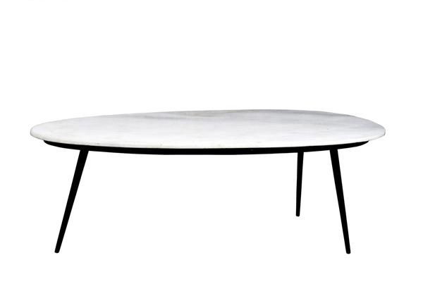 Grote foto salontafel organic marmer wit zwart 110x40x55 cm laatste showroommodel huis en inrichting eettafels