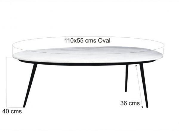 Grote foto salontafel organic marmer wit zwart 110x40x55 cm laatste showroommodel huis en inrichting eettafels