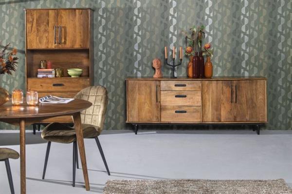 Grote foto dressoir elias 200x45x80 cm mangohout showroommodel huis en inrichting eettafels
