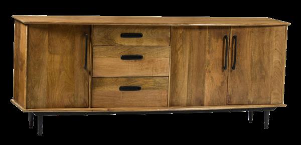 Grote foto dressoir elias 200x45x80 cm mangohout showroommodel huis en inrichting eettafels