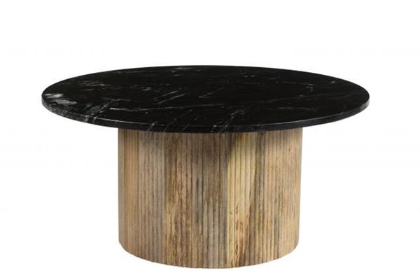 Grote foto salontafel brix nova black marmer mangohout onderstel showroommodel huis en inrichting eettafels