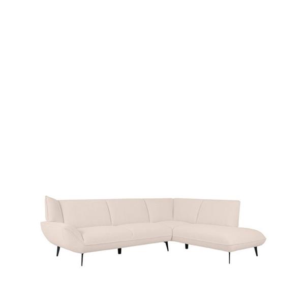Grote foto hoekbank pesaro rechts 274x203x82 cm naturel touch zwart metaal huis en inrichting eettafels
