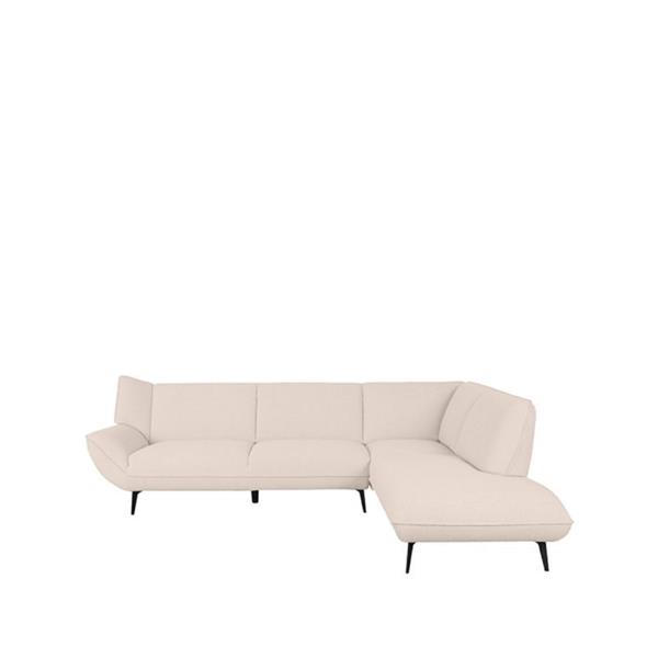 Grote foto hoekbank pesaro rechts 274x203x82 cm naturel touch zwart metaal huis en inrichting eettafels
