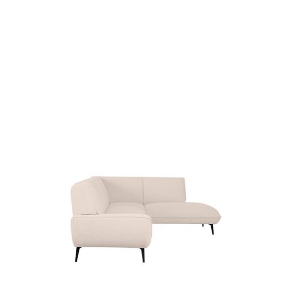 Grote foto hoekbank pesaro rechts 274x203x82 cm naturel touch zwart metaal huis en inrichting eettafels