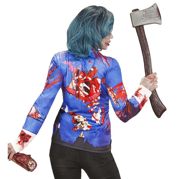 Grote foto t shirt lange mouwen zombie vrouw l xl verzamelen overige verzamelingen