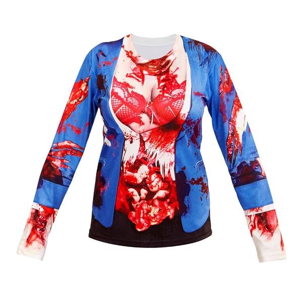 Grote foto t shirt lange mouwen zombie vrouw l xl verzamelen overige verzamelingen