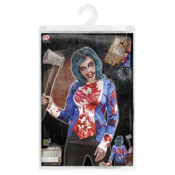 Grote foto t shirt lange mouwen zombie vrouw l xl verzamelen overige verzamelingen