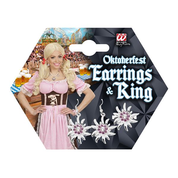 Grote foto oorringen en ring edelweiss verzamelen overige verzamelingen