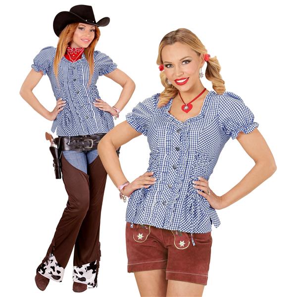 Grote foto geruite blouse blauw verzamelen overige verzamelingen