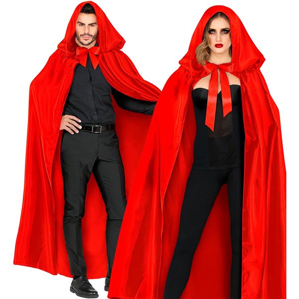 Grote foto satijnen cape met kap rood verzamelen overige verzamelingen