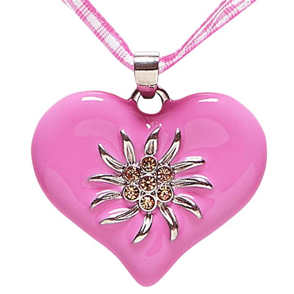 Grote foto ketting met rose hart en edelweiss verzamelen overige verzamelingen