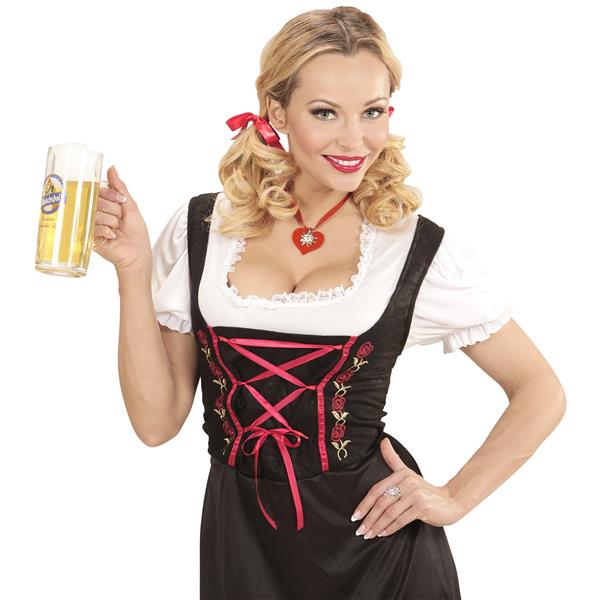 Grote foto ketting met rood hart en edelweiss verzamelen overige verzamelingen