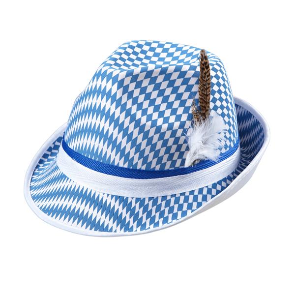 Grote foto fedora beierse print met veer verzamelen overige verzamelingen