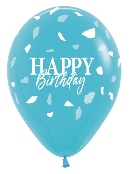 Grote foto r12 happy birthday terrazo blue 25 stuks verzamelen overige verzamelingen