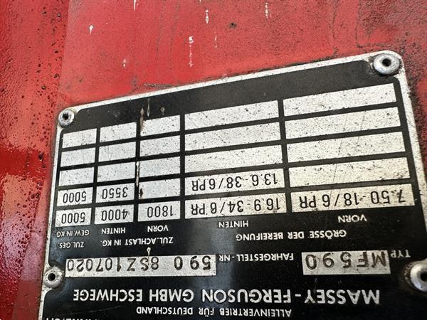 Grote foto massey ferguson 590 agrarisch tractoren