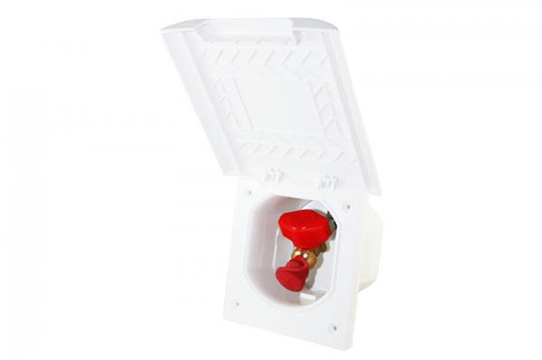 Grote foto gasinbouwdoos vierkant met gaskraan wit element line caravans en kamperen caravan accessoires