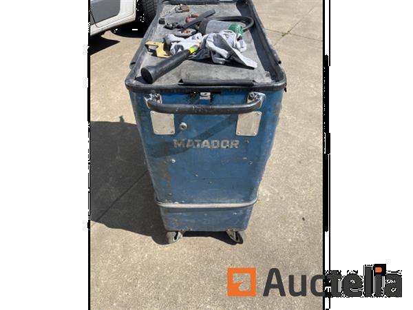 Grote foto matador gereedschapswagen met inhoud doe het zelf en verbouw onderdelen en accessoires
