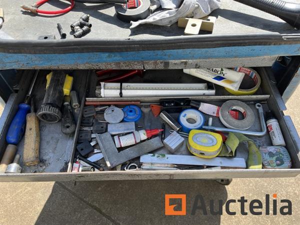 Grote foto matador gereedschapswagen met inhoud doe het zelf en verbouw onderdelen en accessoires