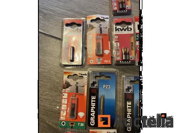 Grote foto partij bitjes kwb graphite doe het zelf en verbouw ijzerwaren en bevestigingsmiddelen
