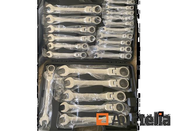 Grote foto 22 delige flexibele ringratel steeksleutel set 6 32mm doe het zelf en verbouw ijzerwaren en bevestigingsmiddelen