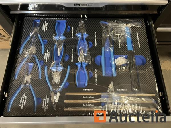 Grote foto mobiele werkplaatswagen xxxl 12 laden waarvan 6 gevuld doe het zelf en verbouw ijzerwaren en bevestigingsmiddelen