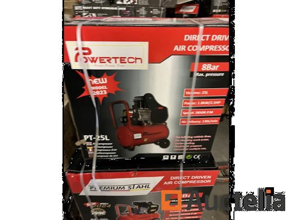 Grote foto compressor 25 liter powertech pt 25l doe het zelf en verbouw ijzerwaren en bevestigingsmiddelen