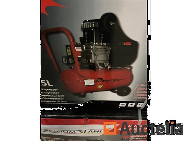 Grote foto compressor 25 liter powertech pt 25l doe het zelf en verbouw ijzerwaren en bevestigingsmiddelen