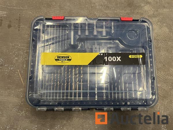 Grote foto 100 delige boor en bit set in koffer doe het zelf en verbouw ijzerwaren en bevestigingsmiddelen
