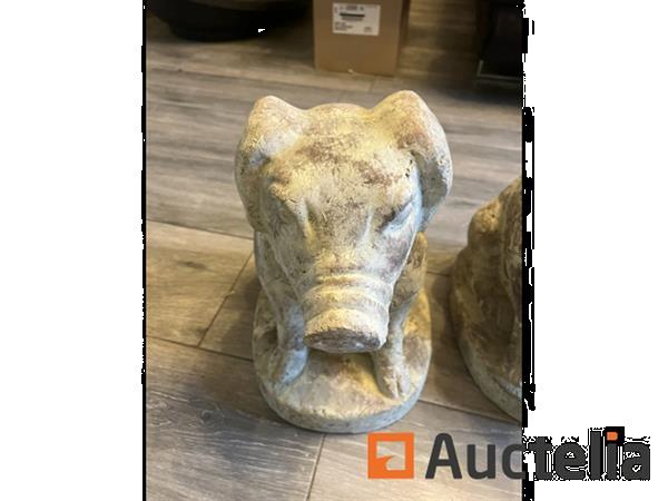 Grote foto 2 x stenen beeldjes varkens ongeveer 40 cm hoog doe het zelf en verbouw onderdelen en accessoires
