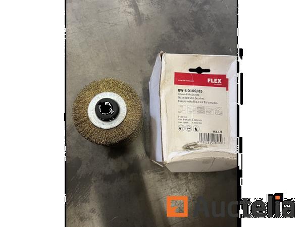 Grote foto flex staal draadborstel 100x85 mm doe het zelf en verbouw ijzerwaren en bevestigingsmiddelen