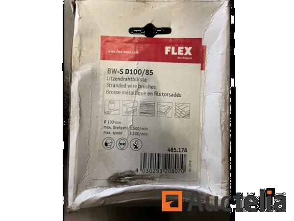 Grote foto flex staal draadborstel 100x85 mm doe het zelf en verbouw ijzerwaren en bevestigingsmiddelen