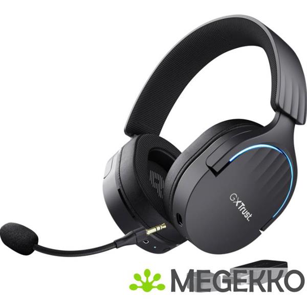 Grote foto trust gxt 491 fayzo wireless gaming headset rgb zwart audio tv en foto koptelefoons