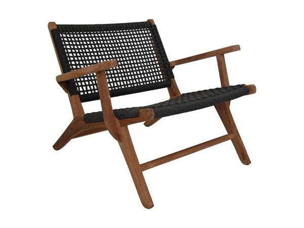 Grote foto tuinstoel rio met armleuning zwart teak bananenblad huis en inrichting eettafels