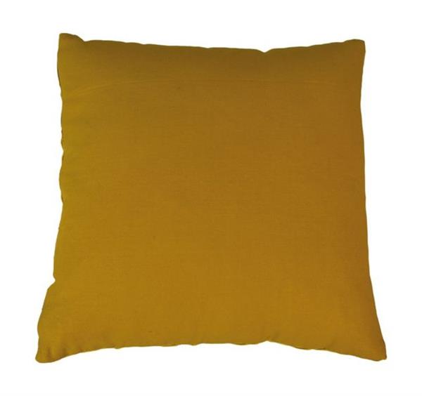 Grote foto sierkussen met print 45x45 mosterdgeel goud velvet huis en inrichting eettafels