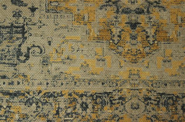Grote foto hsm collection vloerkleed vintage klassiek 120x180 geel grijs polyester huis en inrichting eettafels