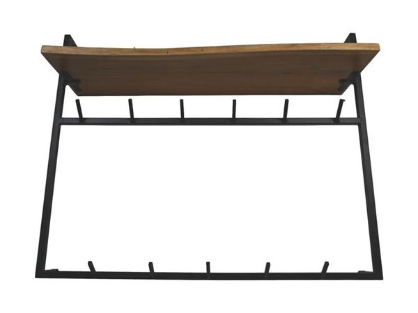 Grote foto kapstok woody 100x30x80 acaciahout metaal huis en inrichting eettafels