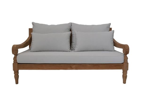 Grote foto tuinbank bahama incl kussenset 150x95x80 naturel wit teak huis en inrichting eettafels