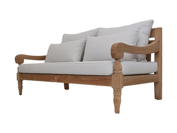 Grote foto tuinbank bahama incl kussenset 150x95x80 naturel wit teak huis en inrichting eettafels