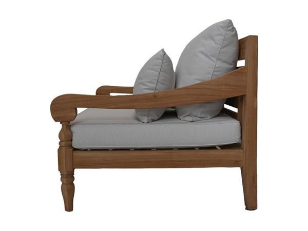 Grote foto tuinbank bahama incl kussenset 150x95x80 naturel wit teak huis en inrichting eettafels