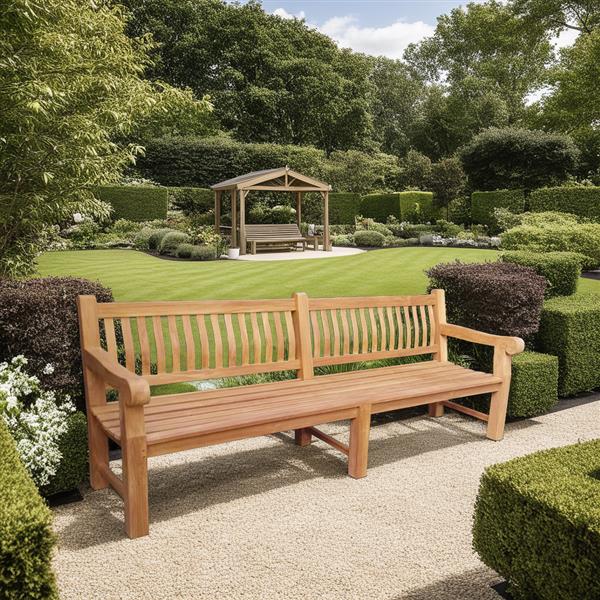 Grote foto tuinbank patrick bench fat teakhout 250 cm huis en inrichting eettafels